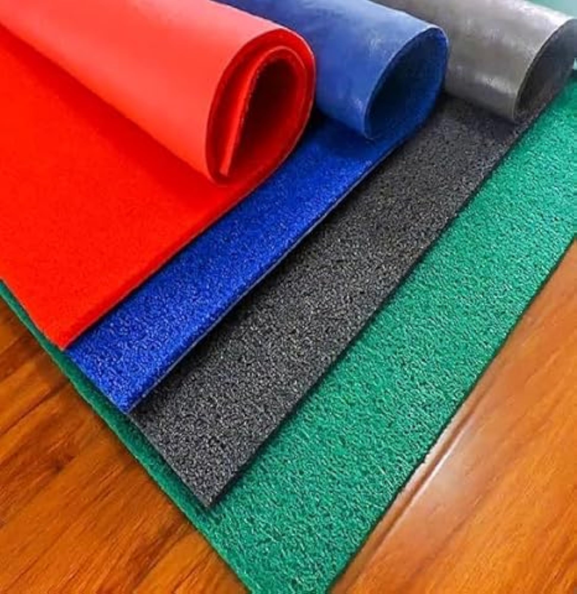 Cushion Mats & Rugs (2 x 14 FT, Grey Black)