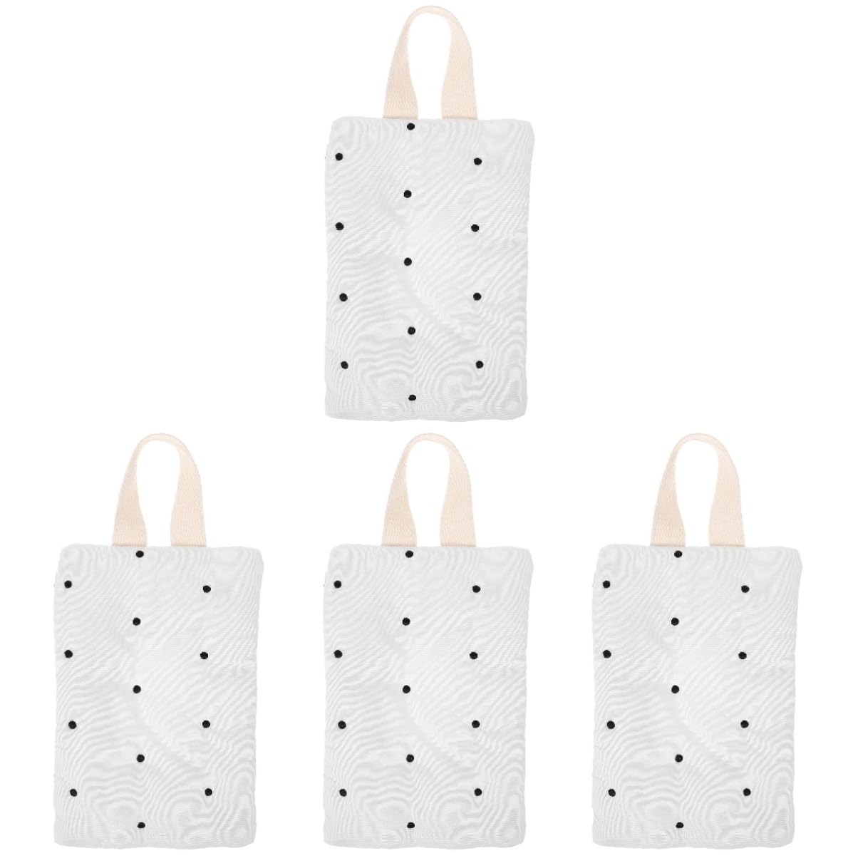 ibasenice 4piezas Dispositivo Colgante Para Húmedas Bolsa Para Wipes De Organizador De Para Coche Accesorio Práctico Para Cambios De Diseño Puntos y Negros