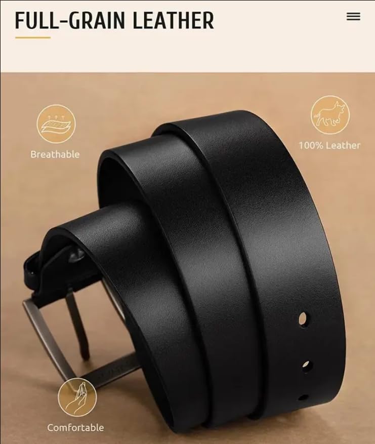 Image of Fancy2 Craft Belt For Men PU SINGLE LUPPI BLACK BROWN