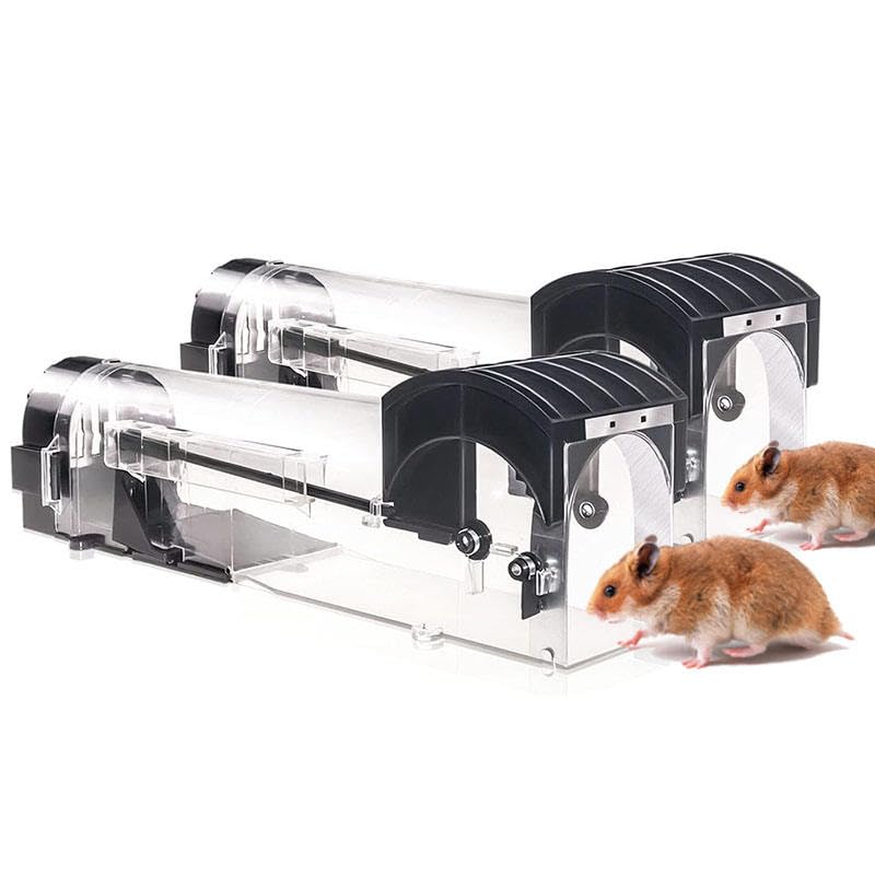 VIVITO Humane Rat Trap Cage | No-Kill Smart Mouse Catcher | 32cm Reusable Rodent Trap for Home, Garden, Kitchen | Pet & Child Safe, Transparent, Easy Release Design | (Pack of 1)-image-33