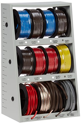 Kit de 12 carretes de alambre automotriz con rack de acero modelo 43111