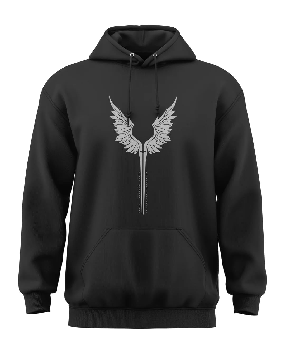 warriorworld Men’s 100% Cotton Hoodie with Silver Wing Graphic | Soft Winter Warm Hooded Sweatshirt with Kangaroo Pocket | Trendy Regular Fit Hoodie-picture-11