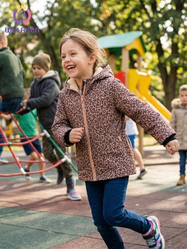 Image of WELAKEN Fleece lined Jackets with Water-Resistance Frabic for Kid's & Toddler II Girl's Rain Jacket & coats