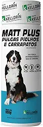 Talco anti pulgas carrapatos e Piolhos para cães Matt Kelldrin 100gr