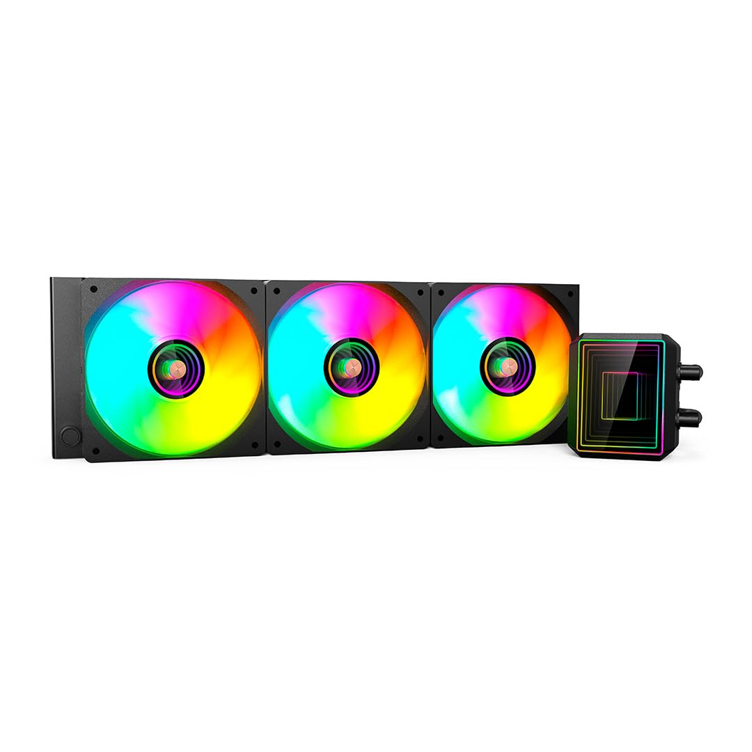 C3TECH Water Cooler Liquido 360mm FC-W360 V2 Preto ARGB, 3 Fans, Ultra Silencioso 20dBA,