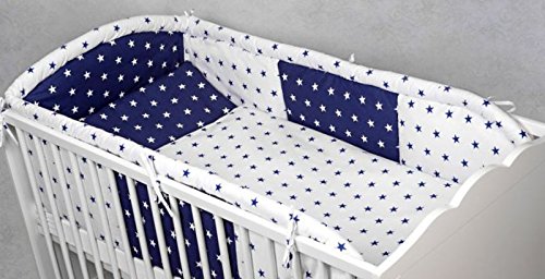 Housse De Couette 100 X 135 Cm Pour Lit De Bebe De 70 X 140 Cm Baldaquin Moustiquaire Tour De Lit Ciel Babymajawelt Parure De Lit De Bebe De 4 Pieces Matelas