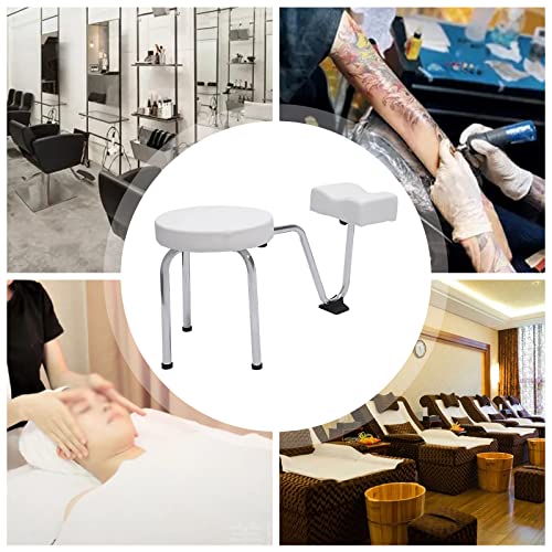 Pedicure-Foot-Rest-Stool-Chair-Modern-Pedicure-Foot-Rest-Stand-wHeight-Length-Adjustable-Leg-Rest-PVC-Pad-Portable-Manicure-Station-for-Nail-Tech-Spa-Beauty-Salon-Studio-Equipment-Supplies-White