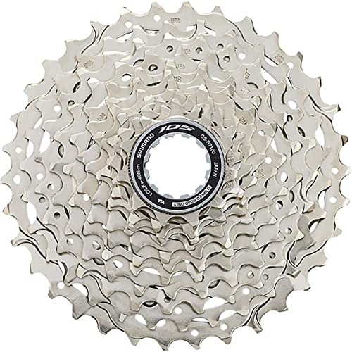 SHIMANO 105 Cs-R7101 - Casete de 12 velocidades plateado, 11-34T, 12 velocidades