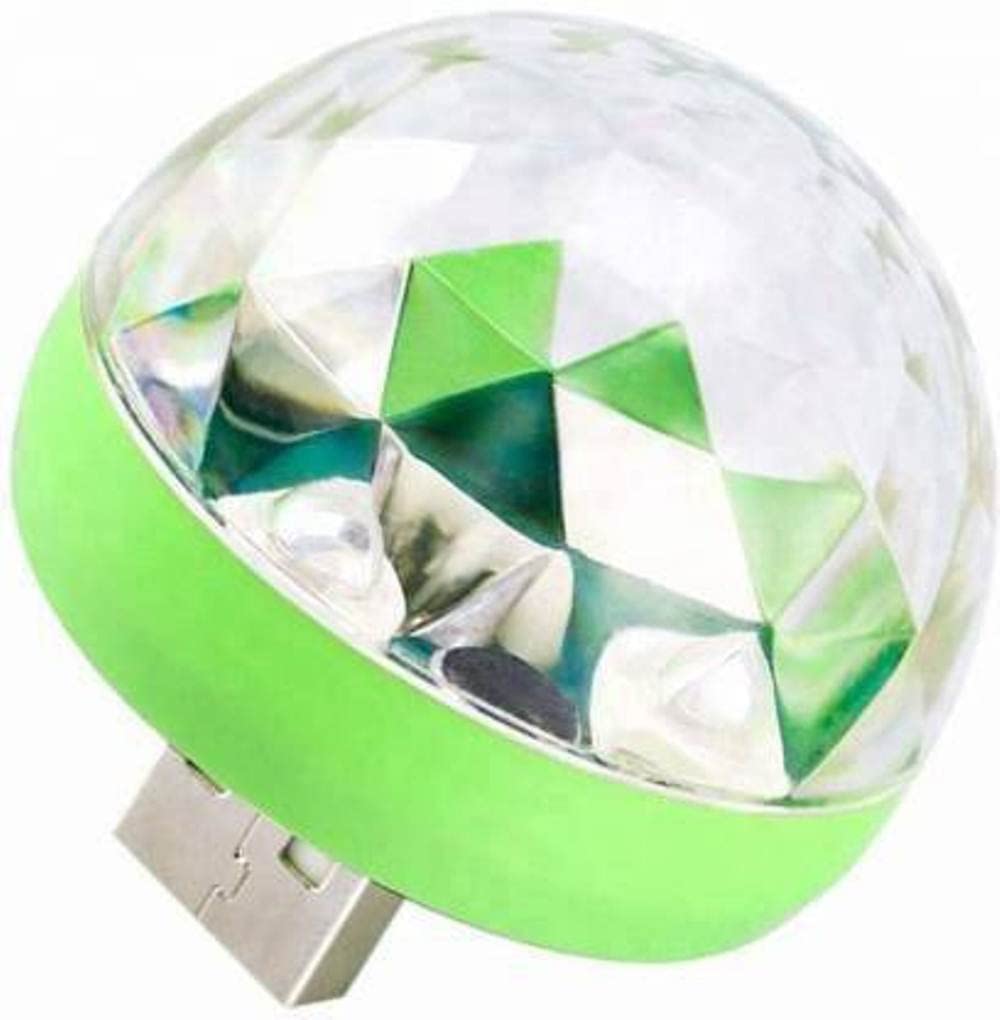 K.S. INTERNATIONAL TRADERS Mini Small Magic Disco LED 4W USB Ball Party Lights USB Operated Disco Projection Light Multicolor Disco Effects Round LED Night Light for Home Party Room with USB Port