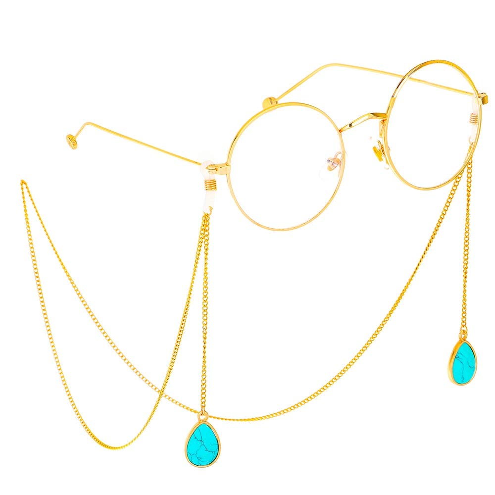 Sonnenbrillen-Kette, Brillenband, Damen rutschfeste Brillenkette Metall Feste Brillen gehen nicht verloren