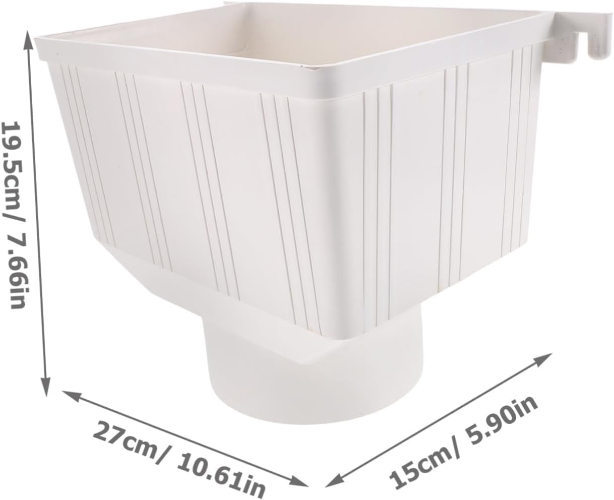 HOMSFOU Rain Gutter Diverter Rainwater Collection Barrel Downspout Filter PVC Drain Pipe Accessory
