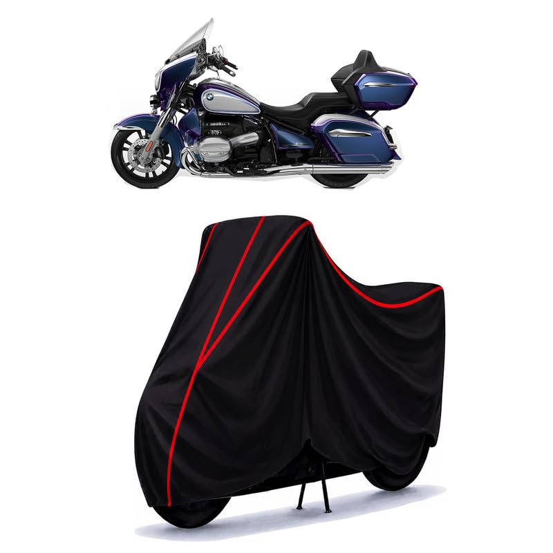 Image of R18 Water Resistant Bike Cover for All Motorcycles & Scooters | Heavy Duty Premium Taffeta Fabric | UV Protection, Dustproof, Scratchproof | All Weather Two Wheeler Body Cover with Elastic Bottom