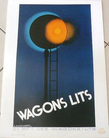 Poster Compagnie Wagons Lits 50X70 Cm pour décorer un bureau vintage