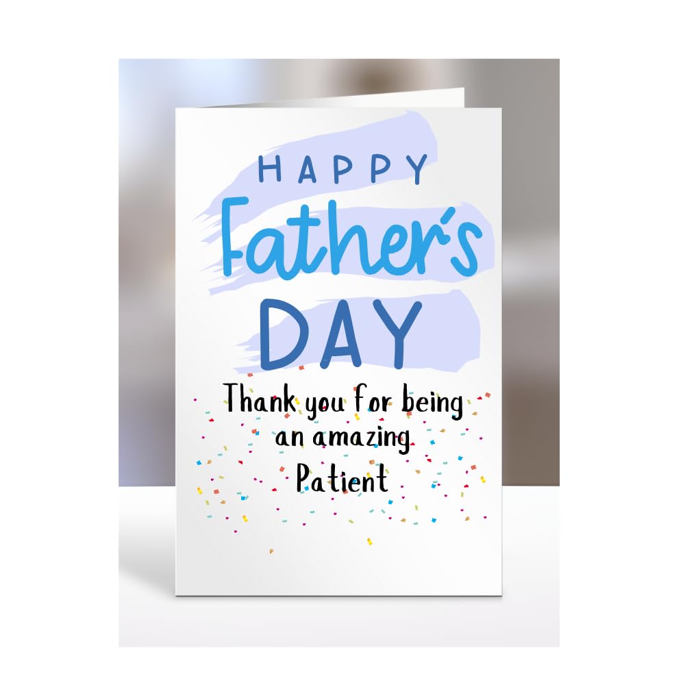 Thank you for being an amazing, Happy Father's Day Card for Patient, gifts for men, women, him, her, boy, girl, female, male, presents, from, A5-251_170