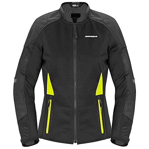 SPIDI Damen Super Net Lady SCHÜTZENDE Motorradjacke, Schwarz/Gelb, L