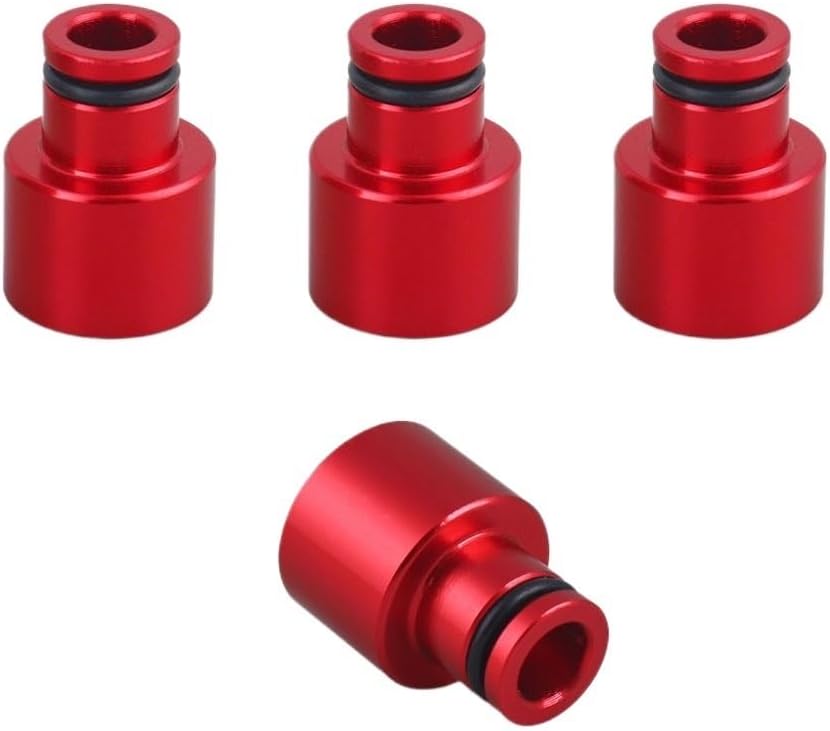 Fuel Injector Top Hat Adapters Compatible With H Civic and Acura RDX B16 B18 D16 Engines Fuel Common Rail(Red)
