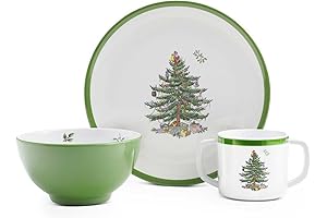 Spode Christmas Tree 3-Piece Melamine Kids' Dinnerware Set