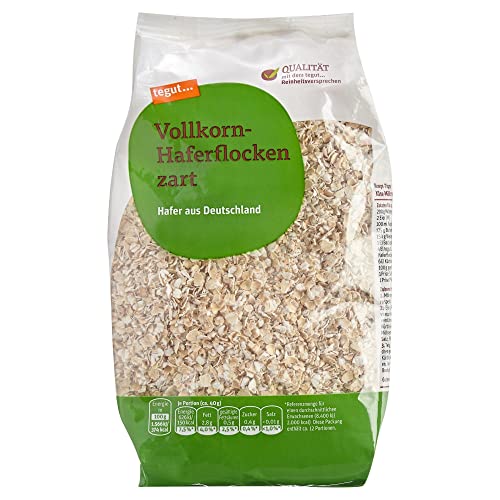 tegut... Vollkorn-Haferflocken zart, 1 x 500 g