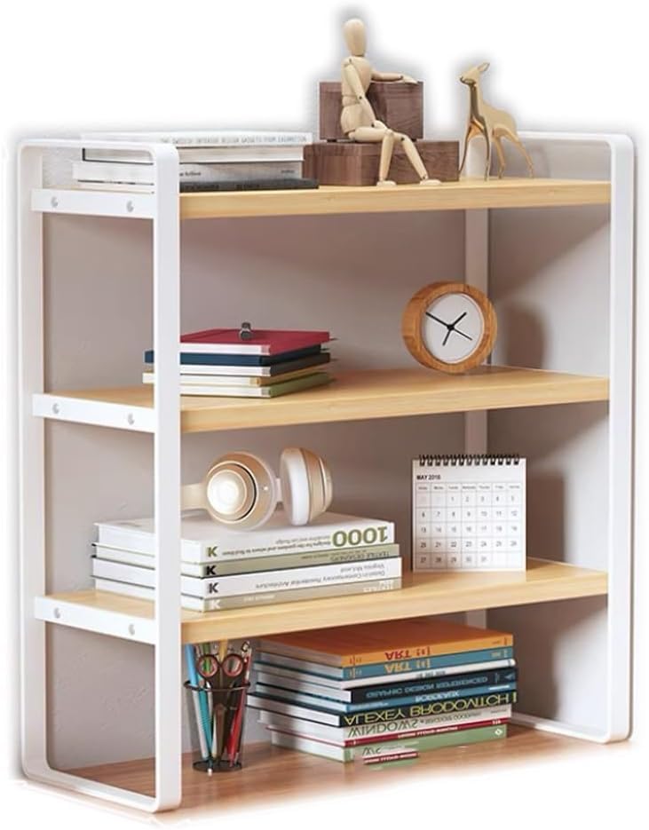 UniEye 2-Tier Multipurpose Display Storage Desk Organizer Bookshelves Rack for Office & Desk (White, 15.7 x 7.8 x 19 CM)-image-20