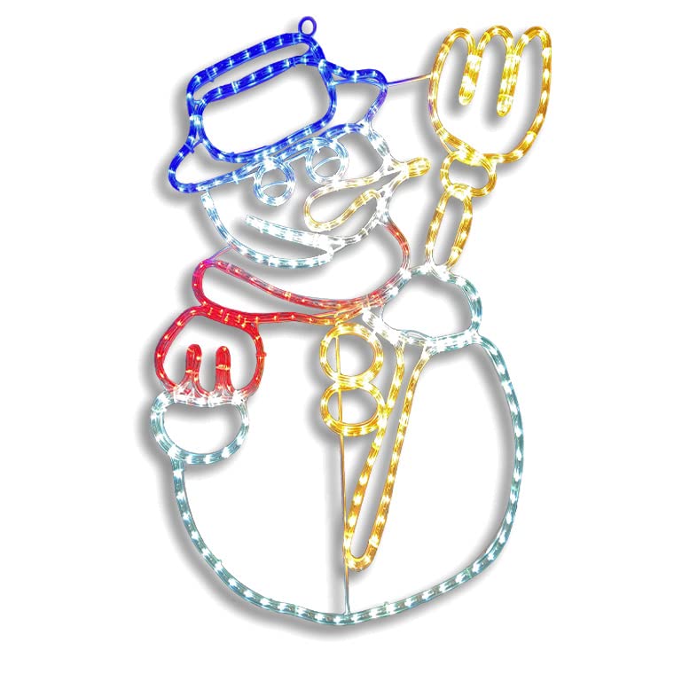 イルミネーション 屋外用 モチーフライト スノーマン 雪だ57×76cm DENKO HOME（電光ホーム） イルミネーション 屋外用 モチーフライト