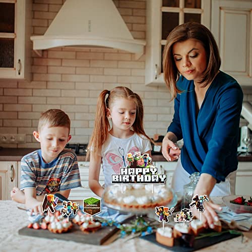 25 Pcs Game Birthday Cake Toppers And Cupcake Toppers For Boys Girls - Theme Party Decorations Supplies #TOP3