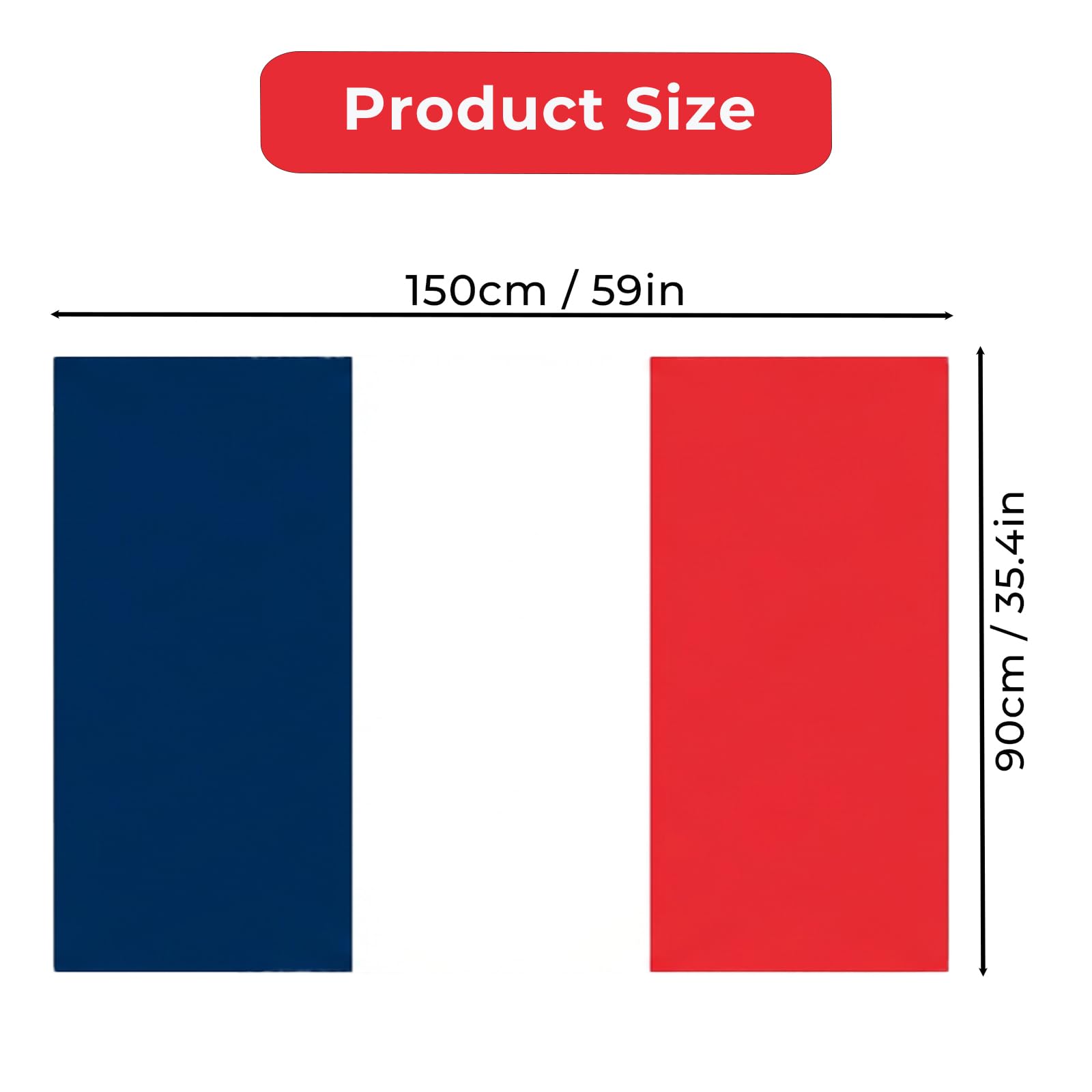 Cape Drapeau France à Porter Accessoire Supporter Football Les Bleus Coupe du Monde 2026 avec Fermeture Sécurisée pour Fan Zone Stade Adulte 100% Polyester 150x90cm Bleu Blanc Rouge