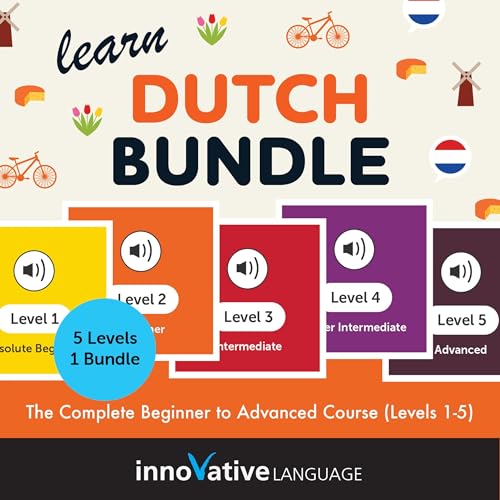 Page de couverture de Learn Dutch Bundle: The Complete Beginner to Advanced Course (Levels 1-5)