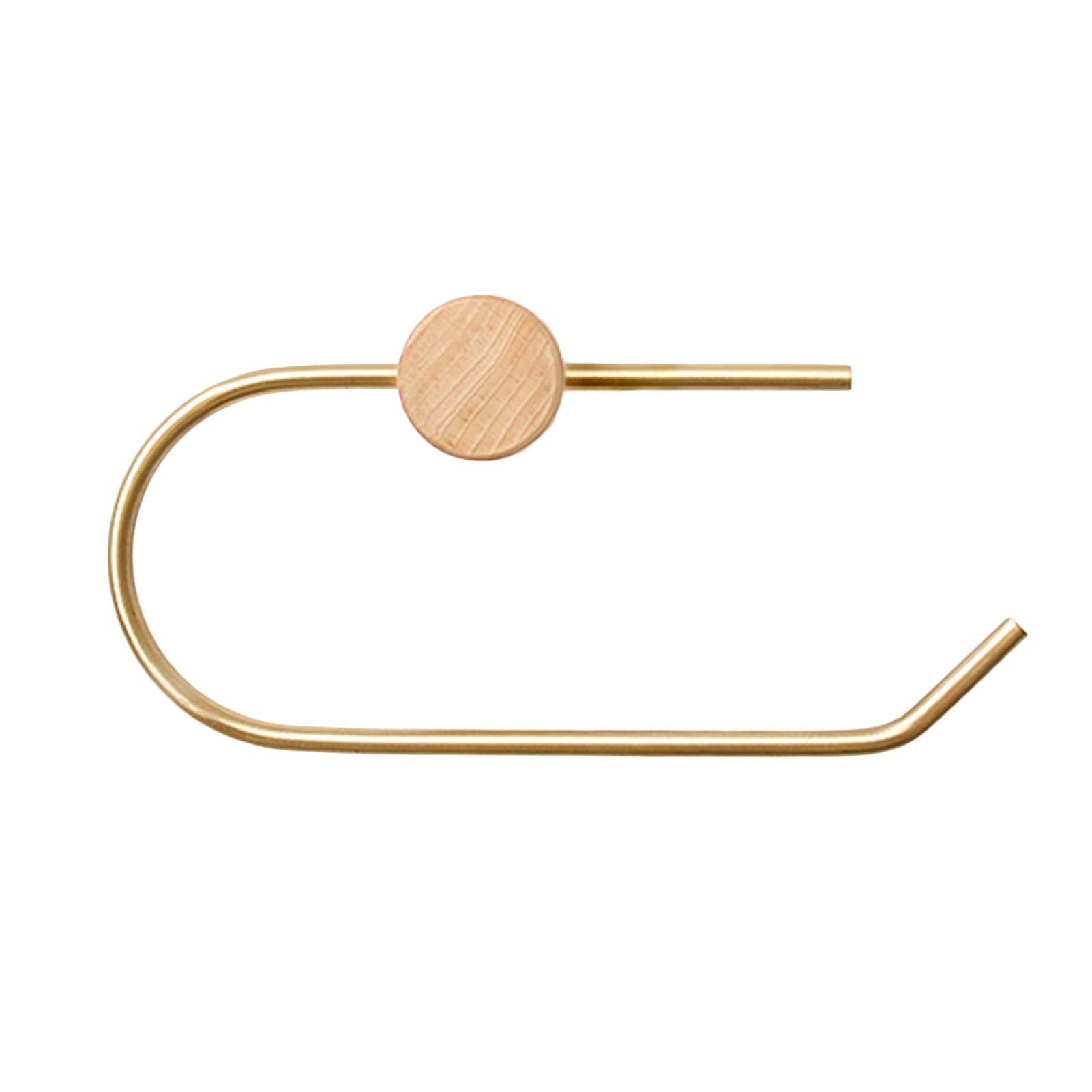 Tissue-Holder for Bathroom, Brass Wood Wall Mount Paper Towel Toilet Rack Walnut Beech Kitchen Bathroom Washroom(Beech)