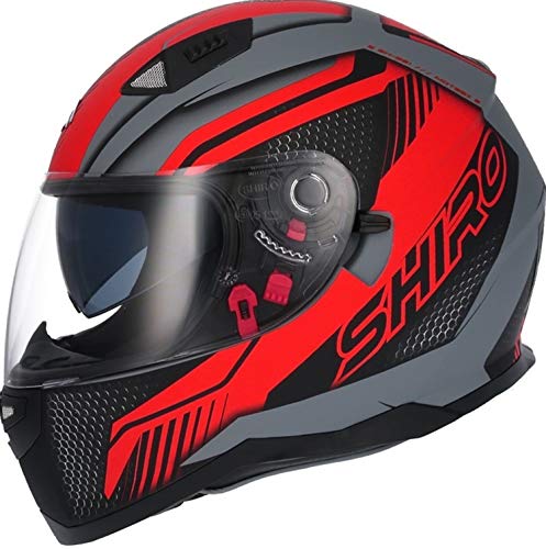  Shiro CASCO SH 881 SV MOTEGI NERO E ROSSO (XS)