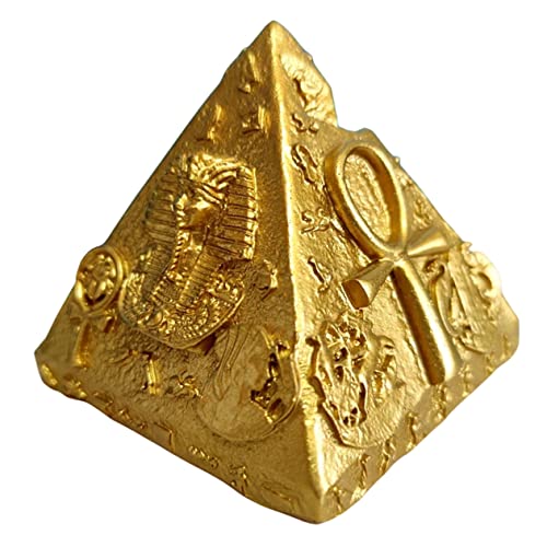 Yardenfun Adorno de pirámide dorada, estatua coleccionable de Egipto, modelo...