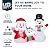 JOYIN 4 FT Christmas Inflatables Snowman Family Outdoor Decorations, Xmas Inflatable Snowman Family with Build-in LEDs, Blow Up Yard Christmas Decoration for Xmas Party Outdoor Yard Garden Lawn Decor