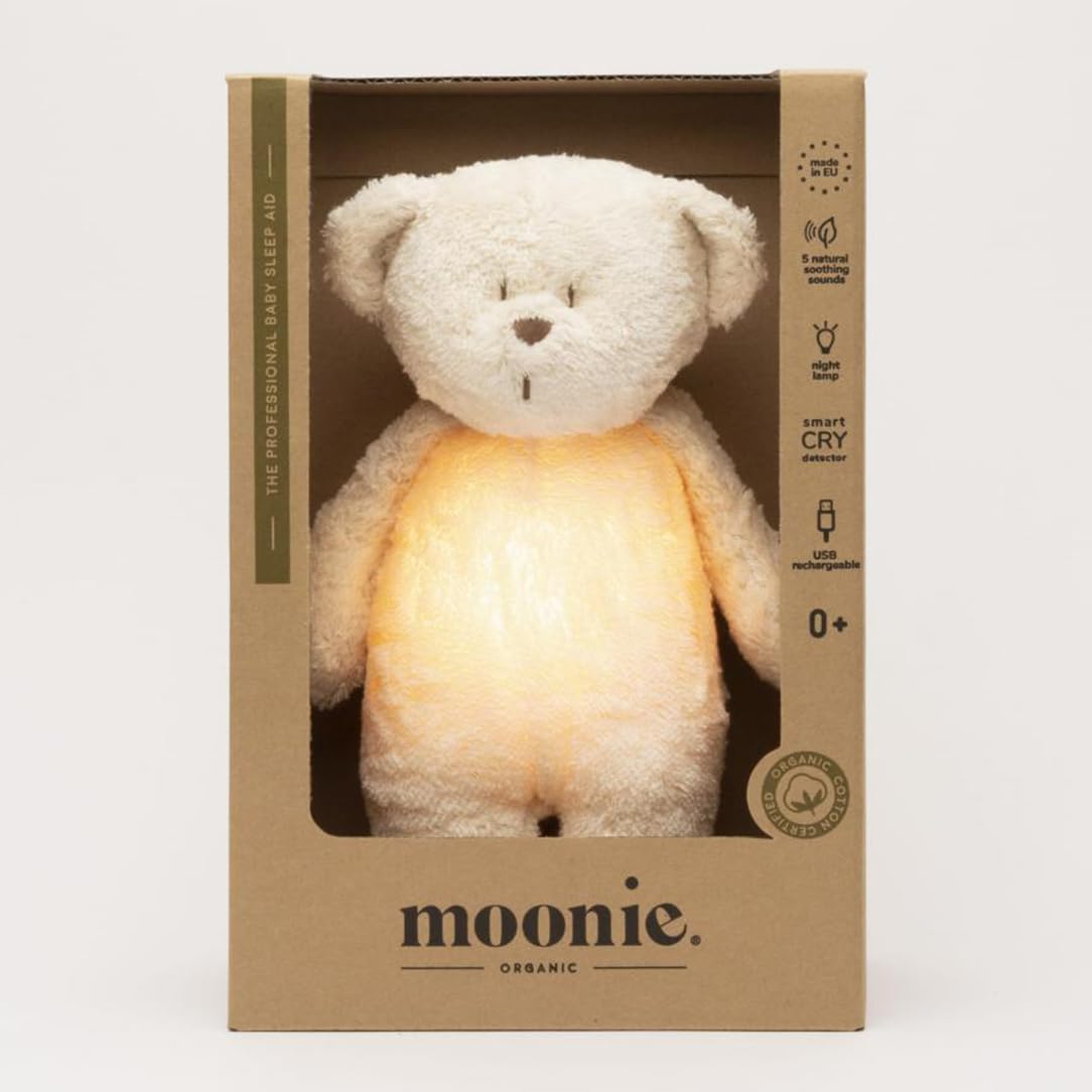 Moonie 2.0 Bio Brummbär mit Nachtlampe - Polar