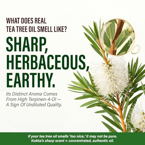 Image of 100% Pure Tea Tree Oil - 4 Fl Oz Tea Tree Essential Oil for Hair, Skin, Diffuser, Aromatherapy & DIY Soap Making Scent