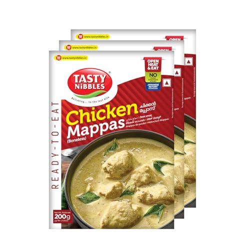 Image of Tasty Nibbles Ready to Eat Chicken Mappas 200g [Pack of 3]| Open Heat & Eat | Non-Vegetarian | No Added Preservatives | Japanese Retort Technology