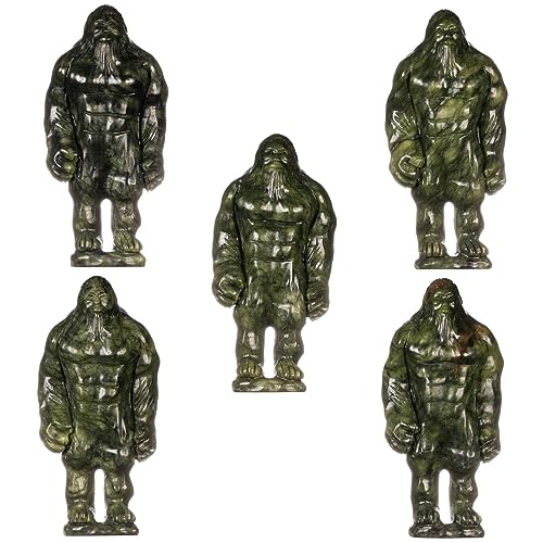 Estatua decorativa de jade verde tallada en forma de gorila miniatura 3