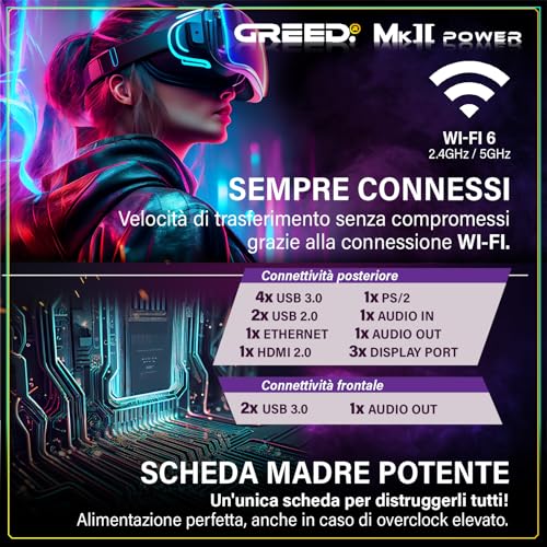 ®Mk2 Power - 4K High End Gaming PC Raytracing – Intel Core i7 12700F + RTX 5060Ti 16GB – computer RGB ultra veloce + desktop da 4,9 GHz – 32 GB DDR4 RAM – 1TB SSD – WLAN + W11 Pro - PC Desktop - Immagine 5