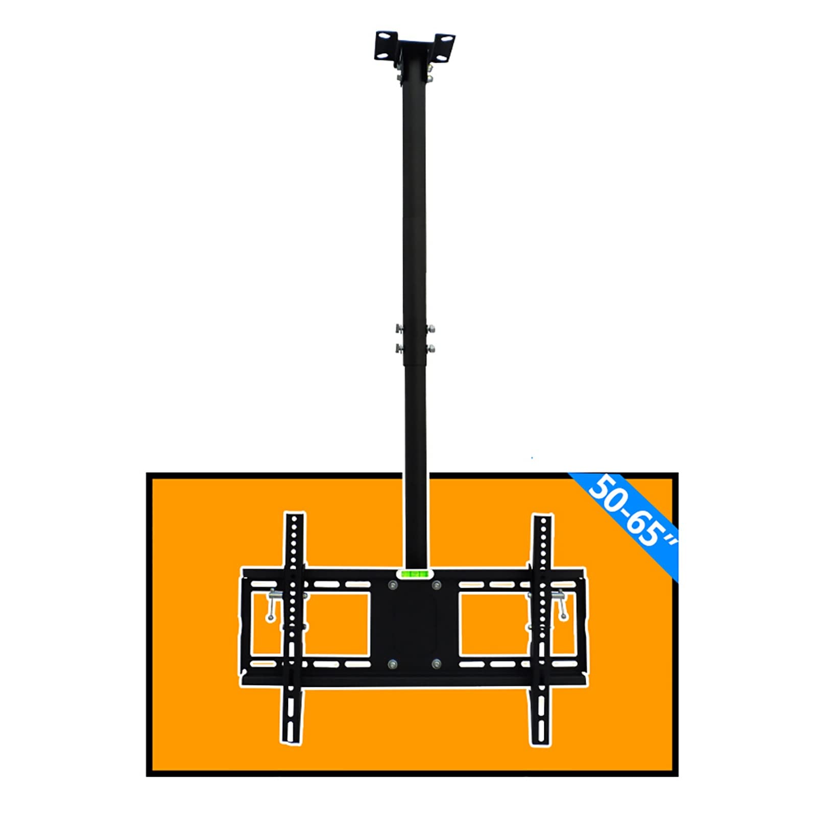 Supporto da parete per TV, da 0 a 15°, ribaltabile, supporta fino a 69,9 kg, supporto telescopico inclinabile e girevole per TV a schermo piatto da 50-65 pollici