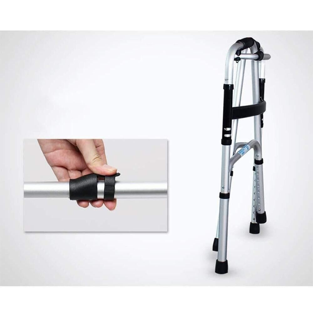 Andador Andador plegable estándar for personas mayores, adultos y personas con discapacidad. Ayuda básica for caminar con patas ajustables. Sin ruedas.