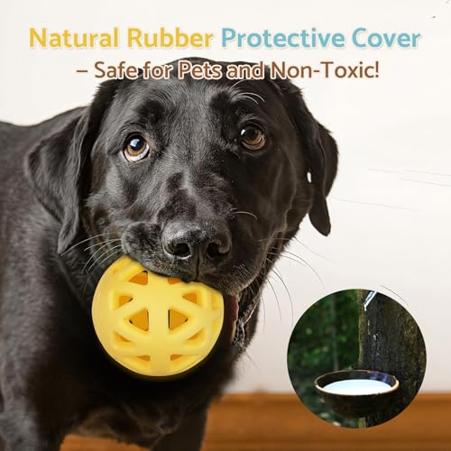 Image of Dog Toy Puzzle Ball, Interactive Dog Ball Cover - Expands Toy Size for Extended Play. Made of Durable Natural Rubber for Tough Chewers