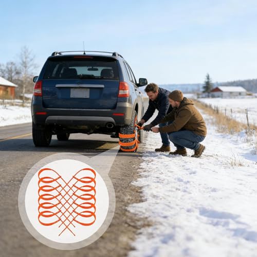 Cadenas de nieve resistentes al desgaste para evitar patinar en carretera 2
