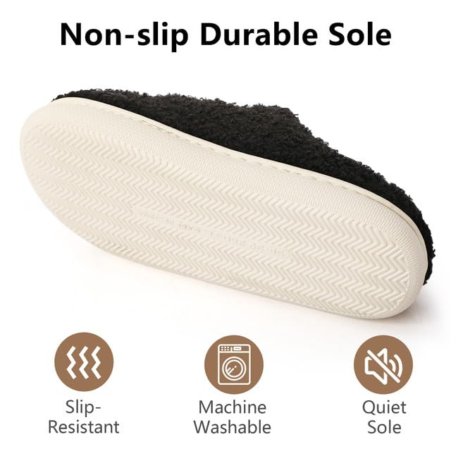 Feionusin Meet Me At Midnight Slippers for Womens Mens Warm Fuzzy Slippers Memory Foam Cloud Slides Slip-on Cozy Winter Indoor Bedroom Pillows Flat Shoes 6