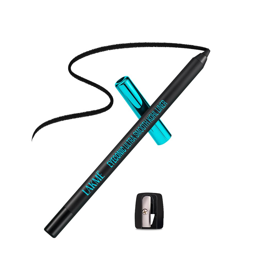 Lakme 9-5 Eyeconic Ultra Smooth Kohl Liner - Intense Black, Smudgeproof & Waterproof Kajal that Lasts Upto 24 Hours, 1.2g-picture-10