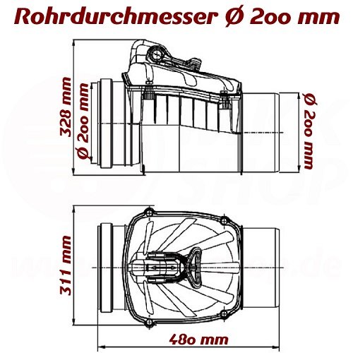 Klapa zwrotna, zawór zwrotny, Ø 200 mm, zawór zwrotny HT kg, rura kanalizacyjna (MKKZB200)