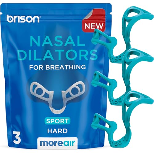 Brison Nasal Dilators - 3 Pack - Anti Snoring Nose Vents Opener for Better Breathing and Adults for Sleep and Activity Improves Airflow - Hard