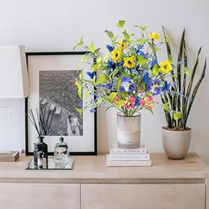 Sggvecsy Spring Floral Picks 6 Pcs Artificial Easter Stems with Colorful Pansy Flower Wild Flowers Greenery Leaves for Arrangement Centerpiece Easter Celebration Home Vase Decor Sggvecsy Spring Floral Picks 6 Pcs Artificial Easter Stems with Colorful Pansy Flower Wild Flowers Greenery Leaves for Arrangement Centerpiece Easter Celebration Home Vase Decor