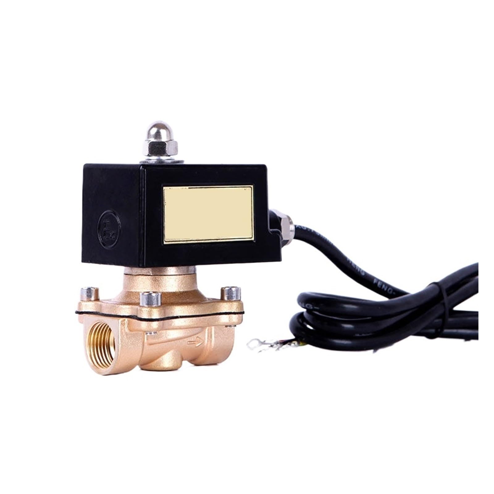 1 szt. 3/4-calowy mosiężny zawór elektromagnetyczny do gazu LPG, 24 V 12 V, przeciwwybuchowy, N/C(3/4" BSP,24VDC)