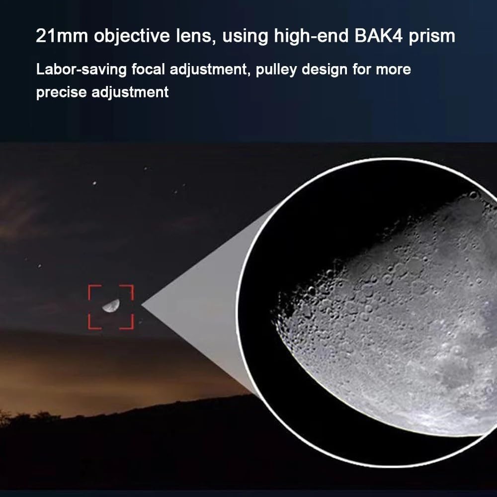 Mini telescopio monocular portátil HD de bolsillo, zoom de alto aumento, telescopio de pesca al aire libre para caza, camping, montañismo | Telescopio pequeño para adultos, ajustable, para observación de aves, senderismo, camping, pesca, viajes y paisajes