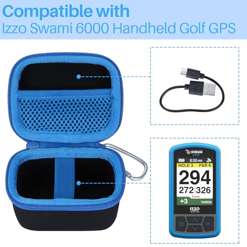 Funda rígida compatible con GPS de golf Izzo Swami 6000 protectora 3