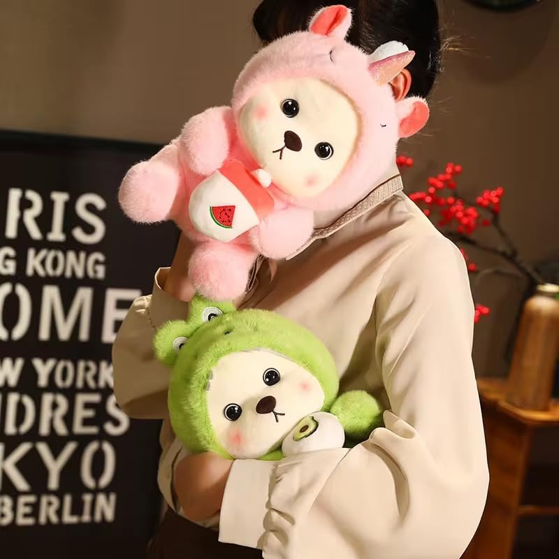Image of Cute Panda Plush Toy 30 cm - Soft Stuffed Animal Hugging Doll for Kids, Girls & Boys | Adorable Kawaii Panda Bear Plushie for Decor & Gifts (Unicorn Hoodie Bear 30cm)