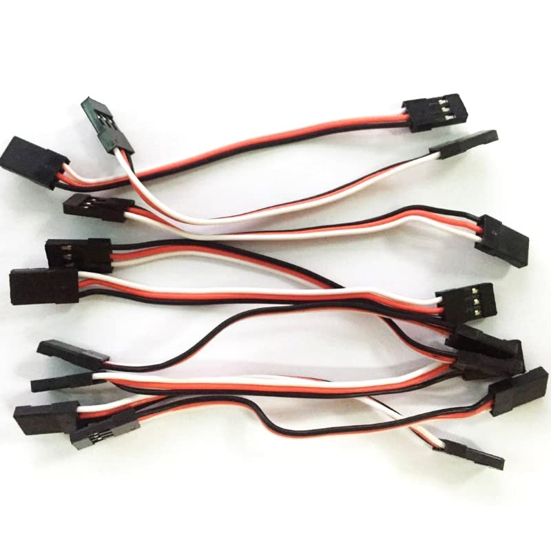 Accesorios para helicópteros RC For JR Cable de alambre 100 unids/lote 10CM 15CM 20CM 30CM macho a macho for JR enchufe Servo extensión Cable de plomo 100mm for RC Avión Quadcopter Accesorios para el